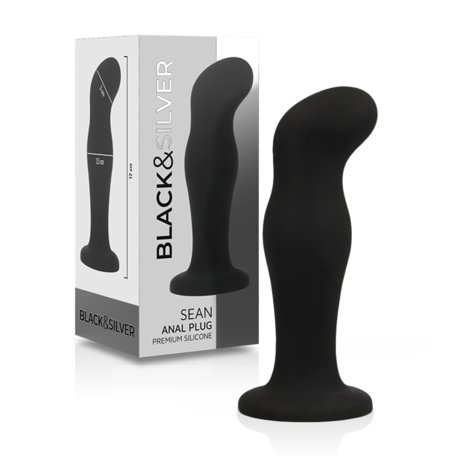 BLACK&amp;SILVER - SEAN PLUG ANAL PREMIUM SILICONE NOIR
