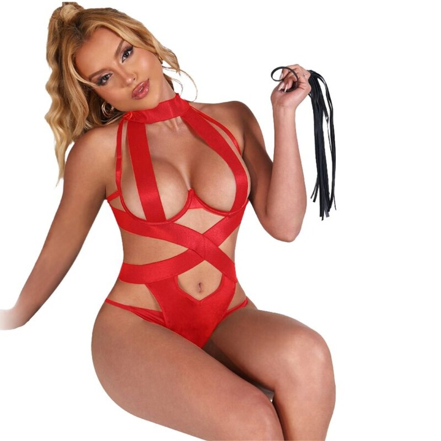 BODY HALTER SEXY CON ARNES ROJO 4