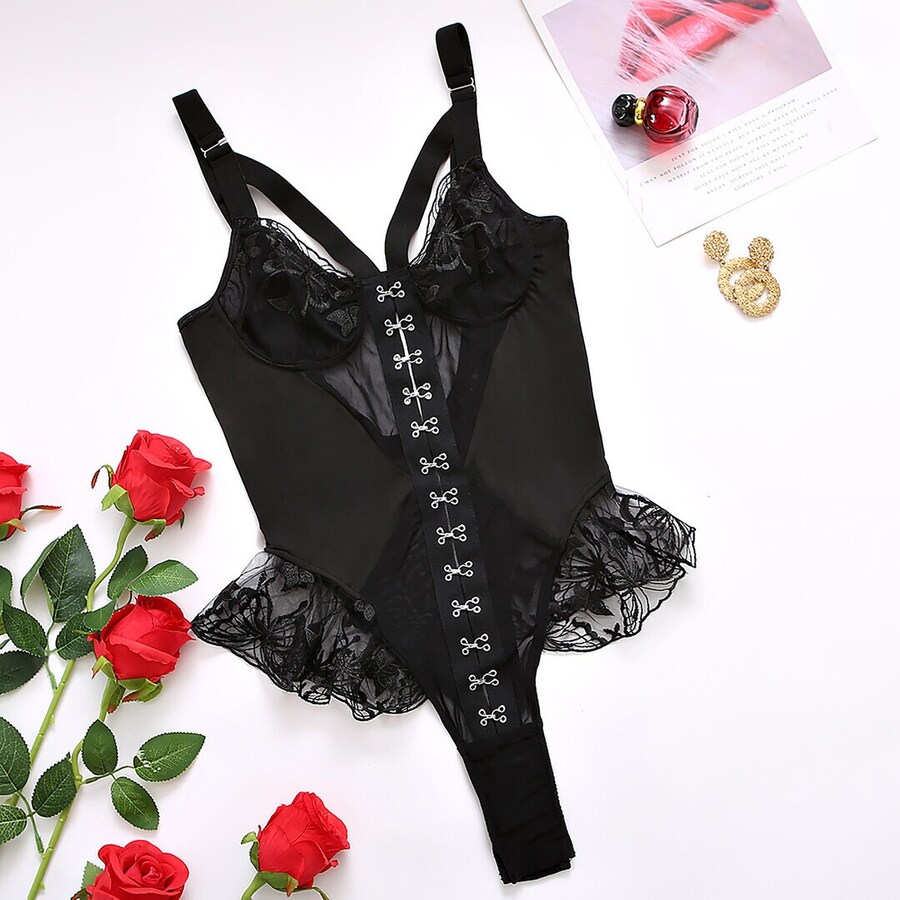 BODY RUFFLED LACE MESH 5