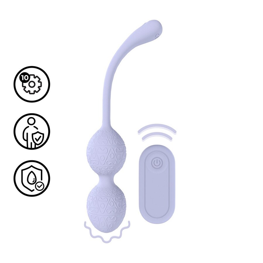 BOLAS VAGINAIS BEAD KEGEL COM VIBRAÇÃO E COMANDO LAVENDER LO BOLAS VAGINAIS BEAD KEGEL COM VIBRAÇÃO E COMANDO LAVENDER LO