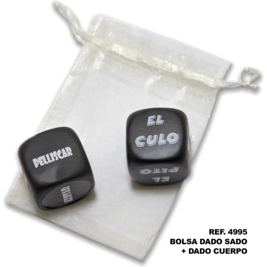 Bolsa de juego de 2 dados de accion y parte del cuerpo