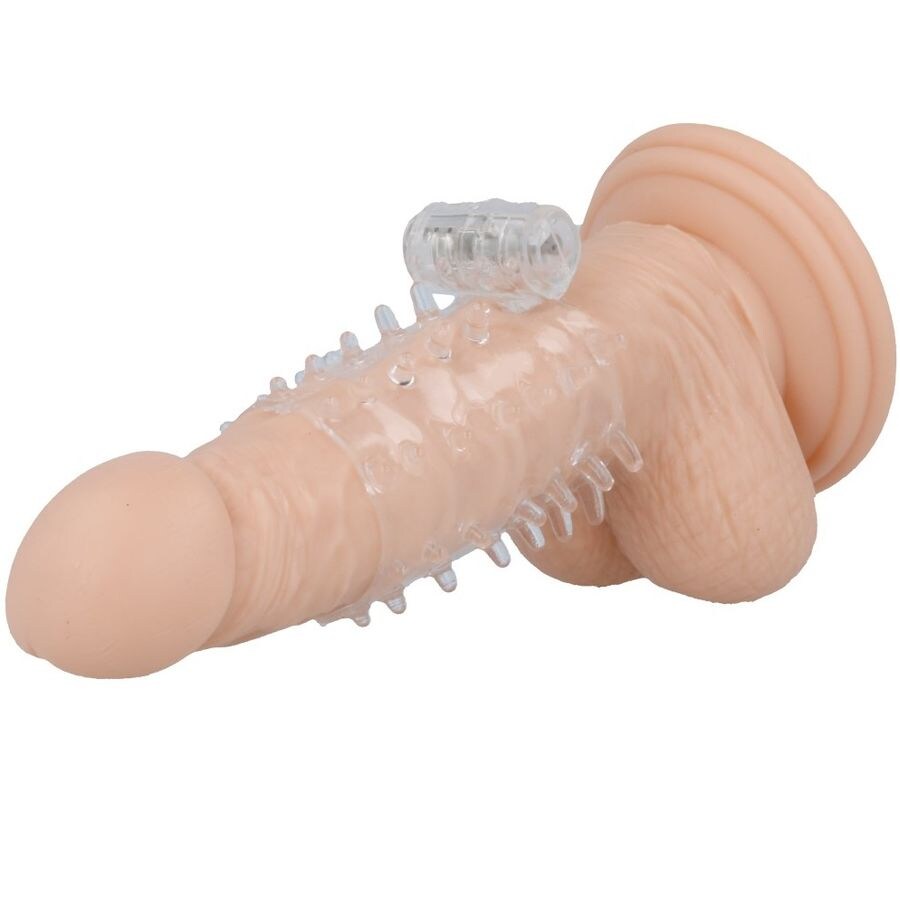 GAINE PÉNIS VIBRATEUR TRANSPARENT 4