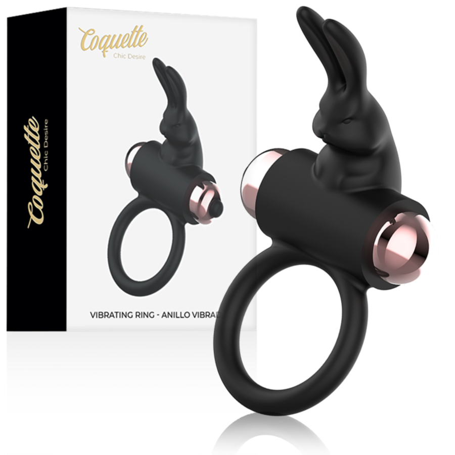 CHIC DESIRE - ANEL COM VIBRADOR PRETO/ OURO CHIC DESIRE - ANEL COM VIBRADOR PRETO/ OURO