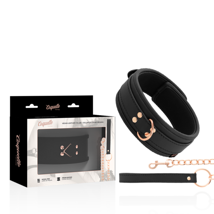 CHIC DESIRE - FANTASY COLLAR CUERO VEGANO CON CORREA Y FORRO