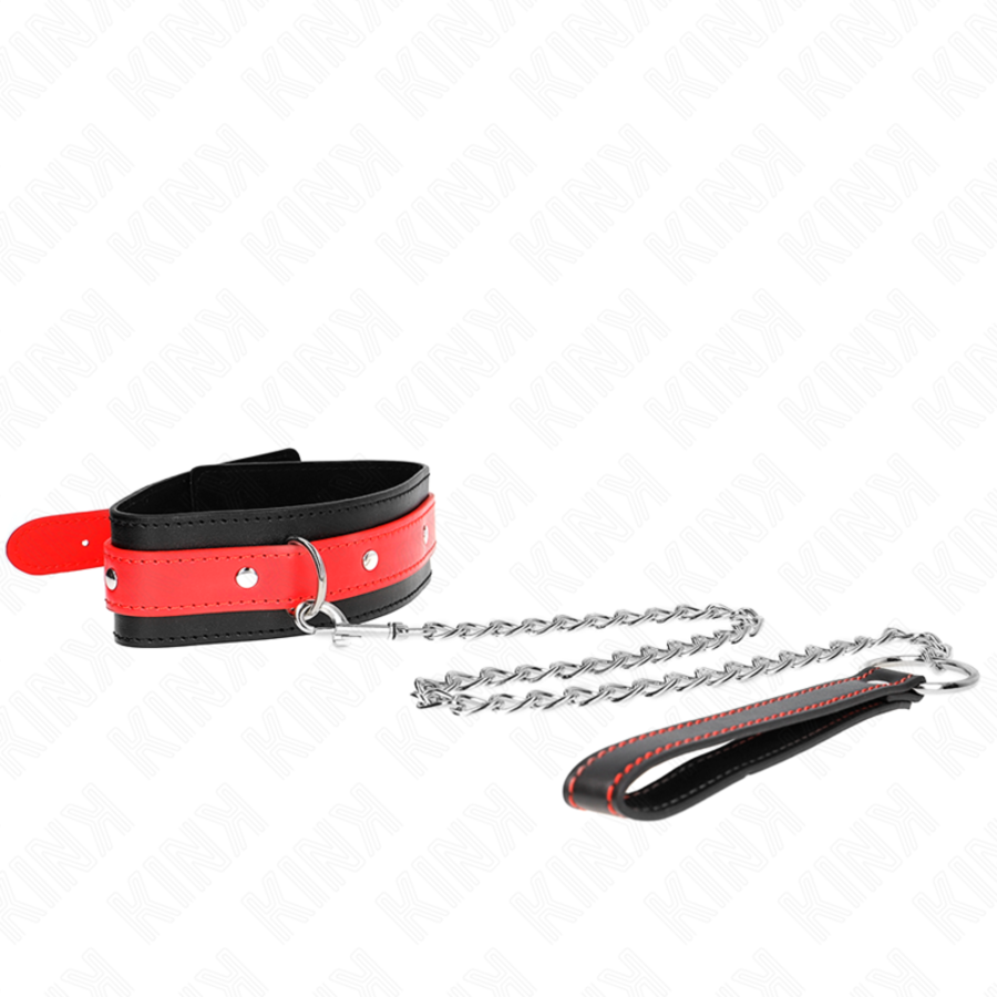 COLLAR WITH LEASH 65 CM RED A 2