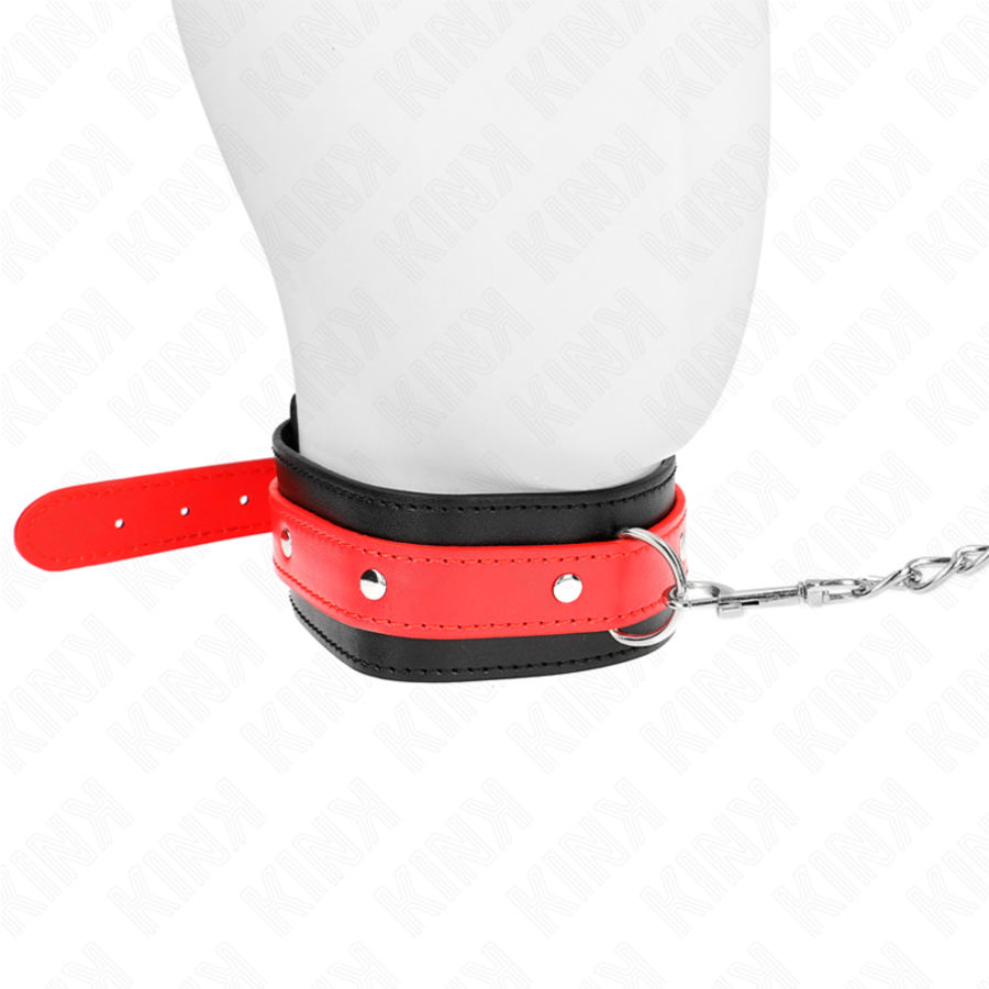 COLLAR WITH LEASH 65 CM RED A 3