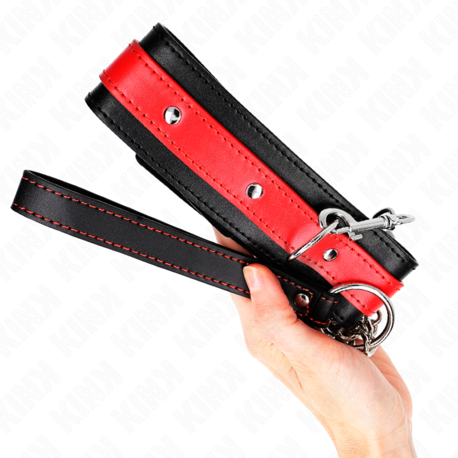 COLLAR WITH LEASH 65 CM RED A 4