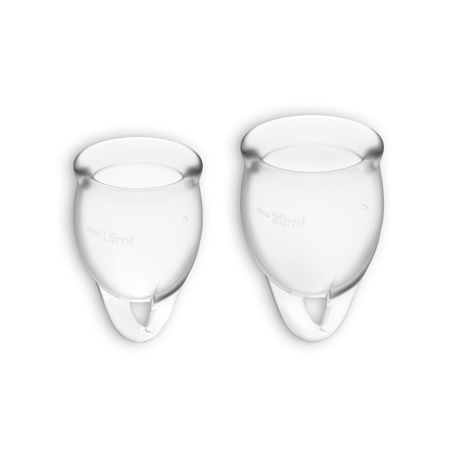 CONJUNTO DE 2 COPOS MENSTRUAIS FEEL CONFIDENT SATISFYER TRAN CONJUNTO DE 2 COPOS MENSTRUAIS FEEL CONFIDENT SATISFYER TRAN