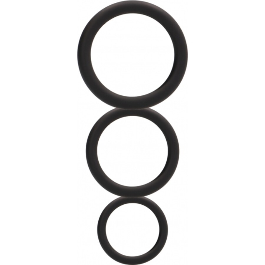 CONJUNTO DE ANÉIS PARA O PÉNIS ROUND COCK RINGS SET PRETOS CONJUNTO DE ANÉIS PARA O PÉNIS ROUND COCK RINGS SET PRETOS