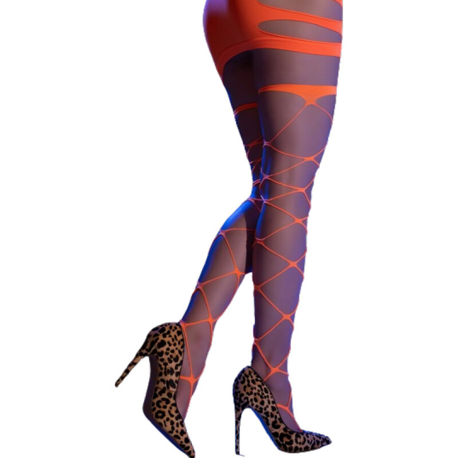 MEIAS CABARET LARANJA 2