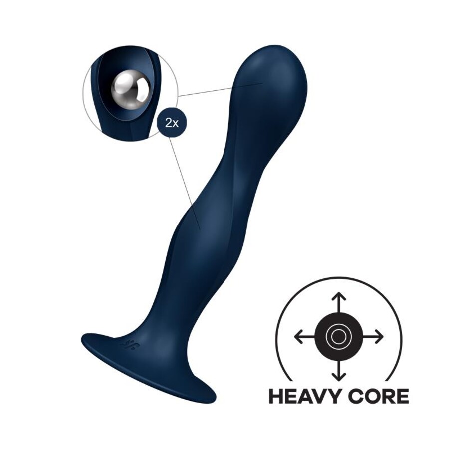 Dildo con Bola Interna Double Ball-R Azul Dildo con Bola Interna Double Ball-R Azul