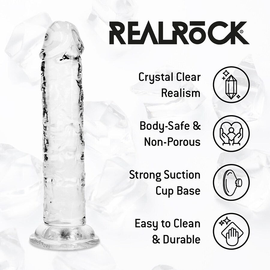 DILDO REALISTICO 5 /12.7 CM TRASPARENTE REALROCK DILDO REALISTICO 5 /12.7 CM TRASPARENTE REALROCK