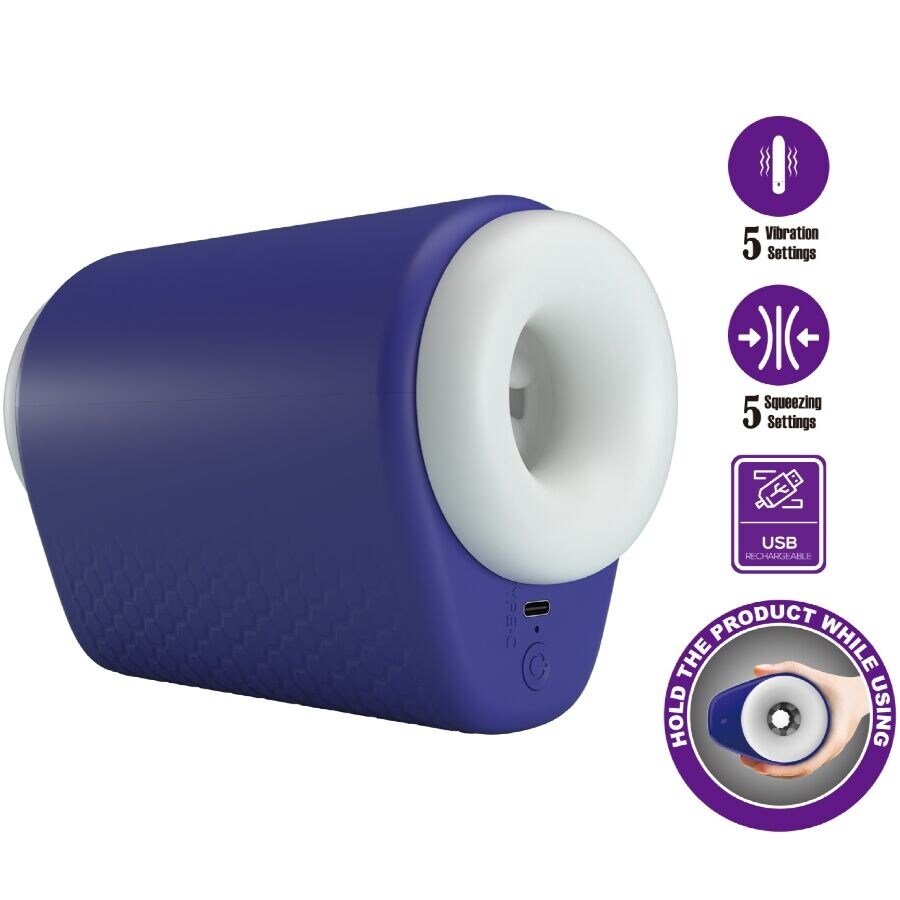 DJ LADY MASTURBADOR MASCULINO COM VIBRAÇÃO 5 AJUSTES ROXO
