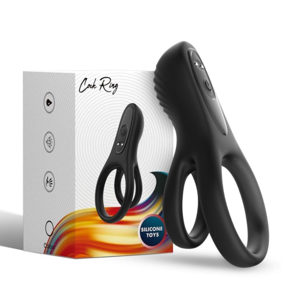 ANEL VIBRADOR DUPLO PRETO 7