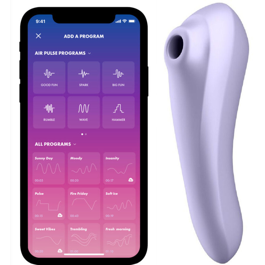 Dual Pleasure APP Vibrador y Succionador de Aire Pulsado Rec Dual Pleasure APP Vibrador y Succionador de Aire Pulsado Rec