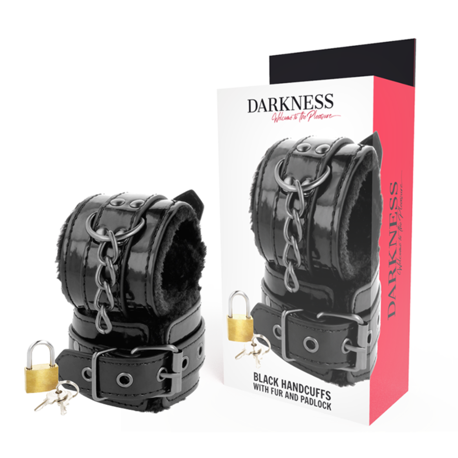 MENOTTES AJUSTABLES EN CUIR NOIR AVEC CADENAS MENOTTES AJUSTABLES EN CUIR NOIR AVEC CADENAS