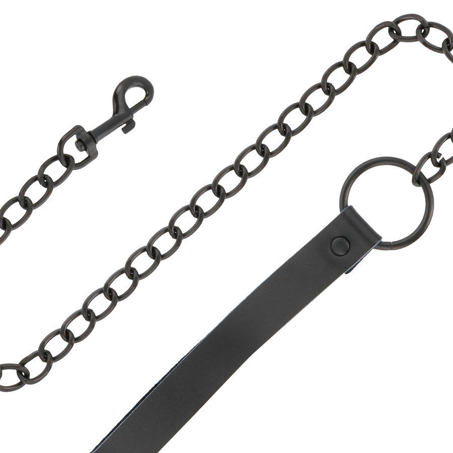 COLLARE IN PELLE NERO 5