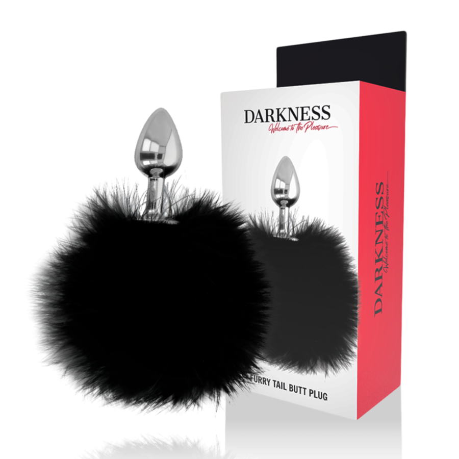 BUTTPLUG ANALE EXTRA CON CODA NERA 7 CM