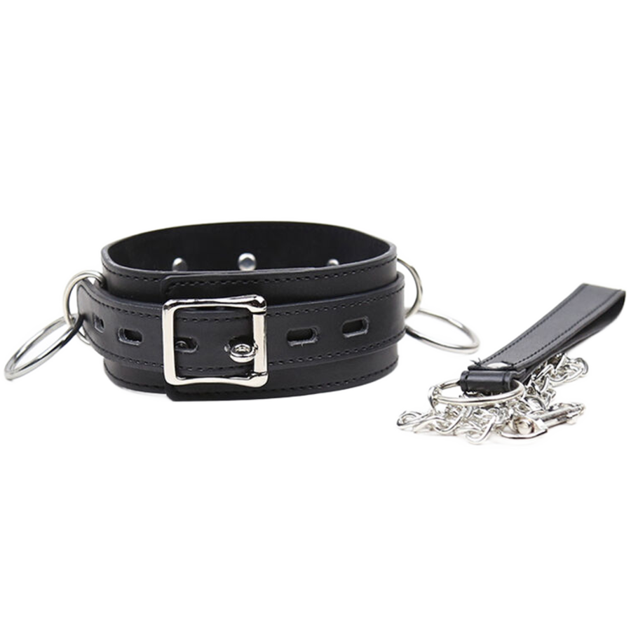FETISH - COLLAR SUMISION CON 3 ANILLAS FETISH - COLLAR SUMISION CON 3 ANILLAS
