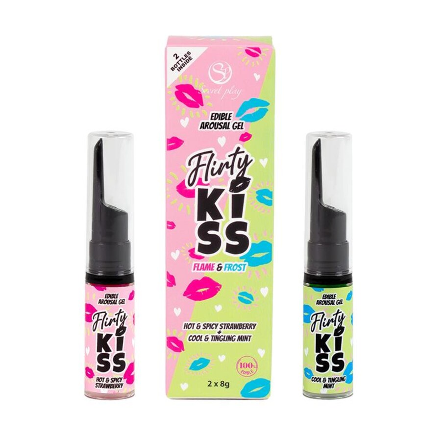Flirty Kiss Gel per Sesso Orale Fragola e Menta 2x8gr