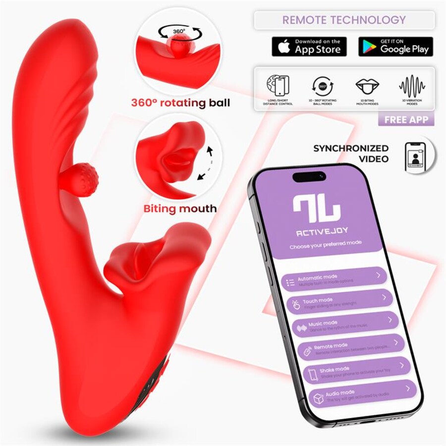 Franky Vibrador con Biting y Bola Rotativa con APP Franky Vibrador con Biting y Bola Rotativa con APP