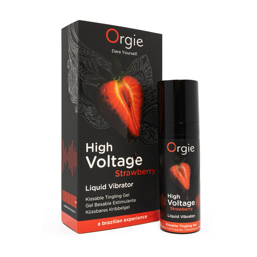 GEL COM VIBRAÇÃO E SABOR A MORANGO HIGH VOLTAGE 15ML ORGIE GEL COM VIBRAÇÃO E SABOR A MORANGO HIGH VOLTAGE 15ML ORGIE