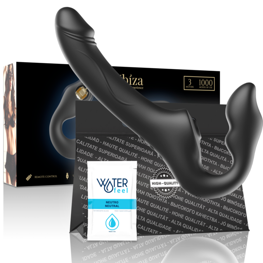 IBIZA - VIBRATEUR SANS SANGLE TÉLÉCOMMANDE 3 MOTEURS 1000 CO