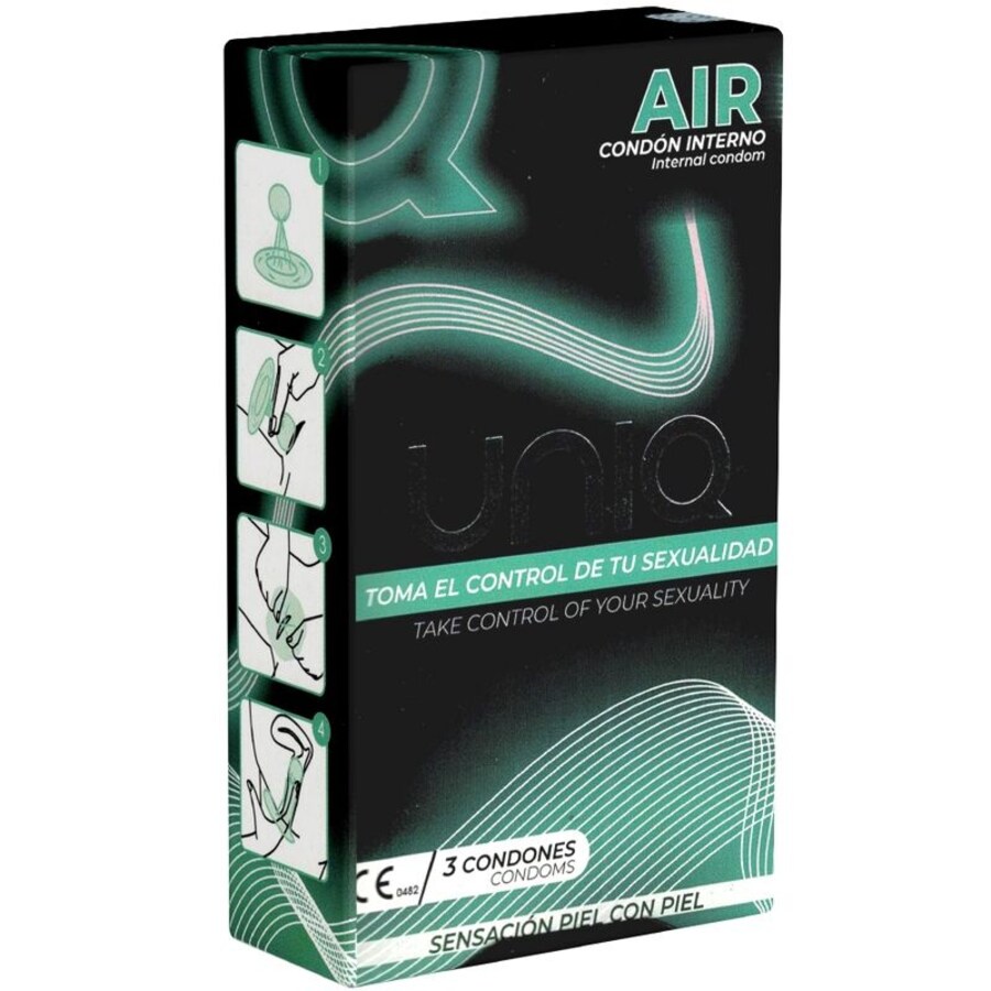 UNIQ - AIR PRESERVATIVO FEMENINO SIN LATEX 3 UNIDADES nº2