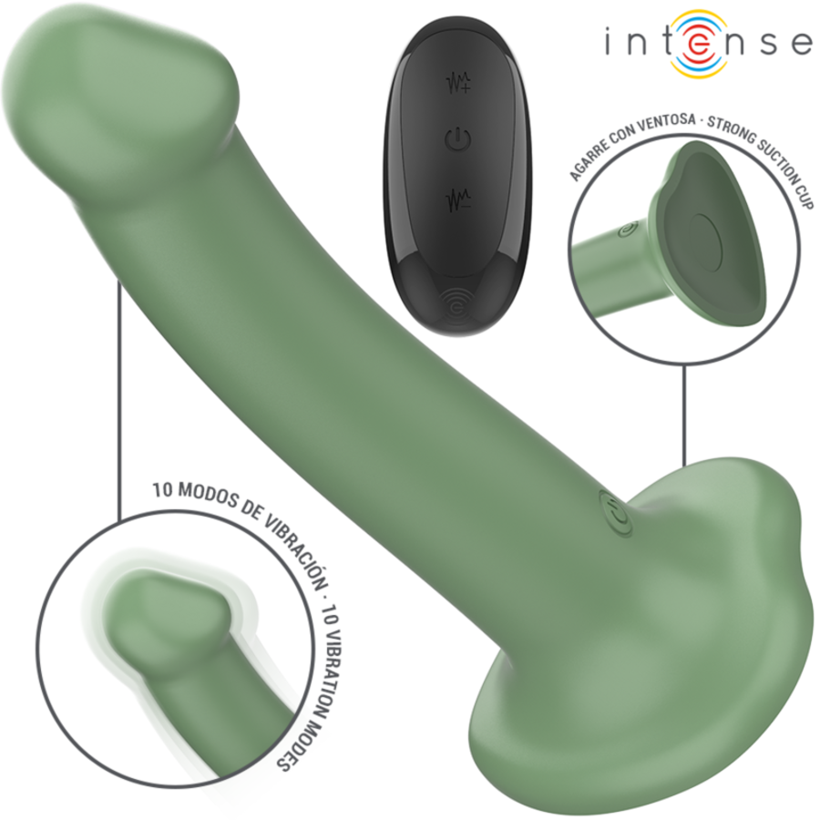 INTENSE - BECCA VIBRADOR CON VENTOSA 10 VIBRACIONES VERDE CO
