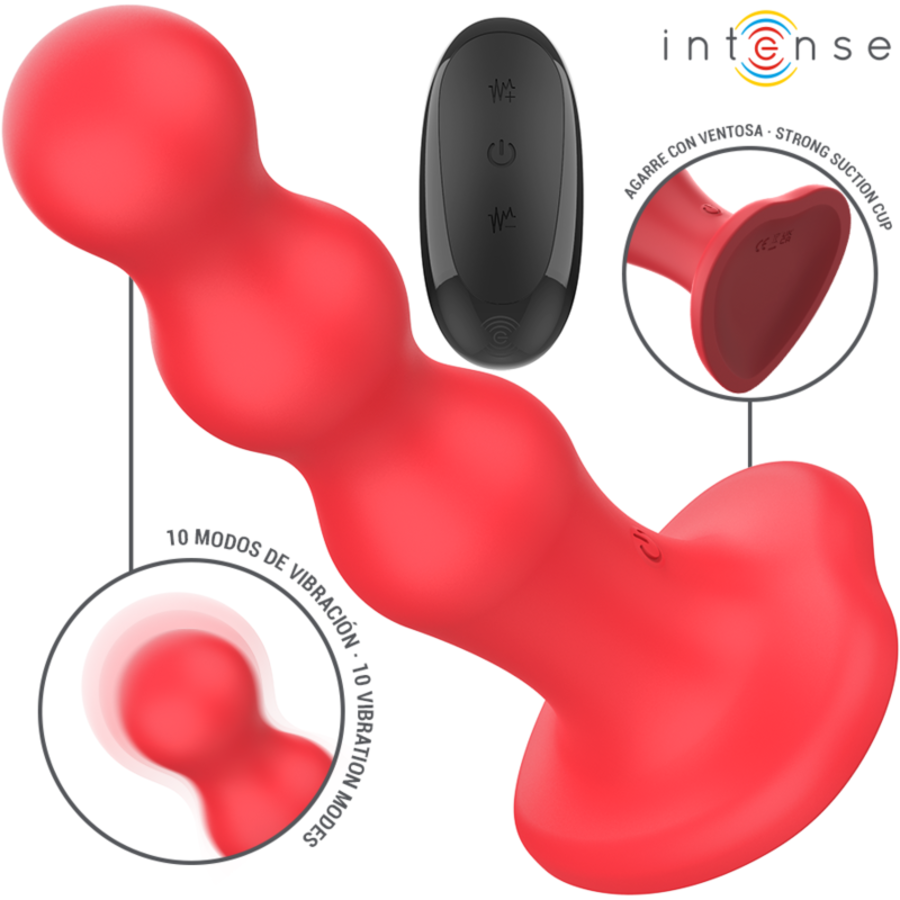 INTENSE - CODY VIBRADOR CON VENTOSA ROJO CONTROL REMOTO INTENSE - CODY VIBRADOR CON VENTOSA ROJO CONTROL REMOTO