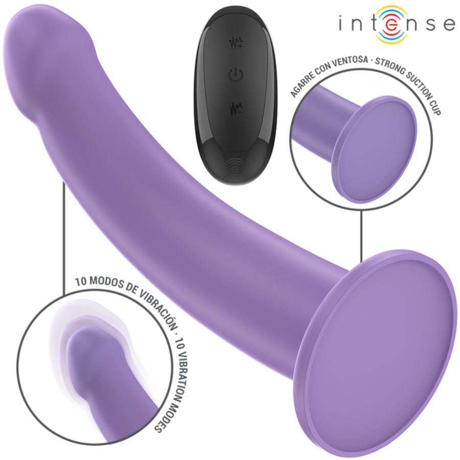 INTENSE - EDDIE VIBRADOR 17,5 CM 10 VIBRACIONES MORADO CONTR