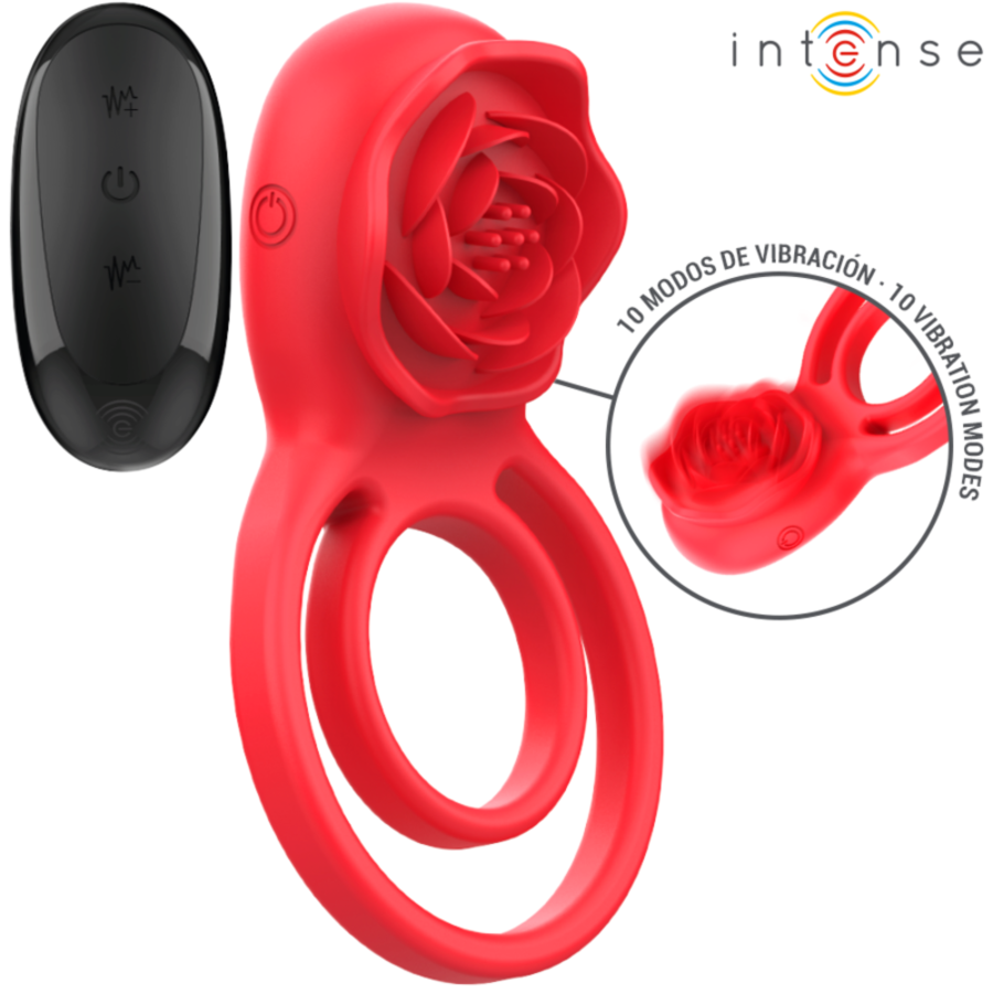 INTENSE - GAIL ROSA ESTIMULADORA 10 VIBRACIONES ROJO CONTROL INTENSE - GAIL ROSA ESTIMULADORA 10 VIBRACIONES ROJO CONTROL