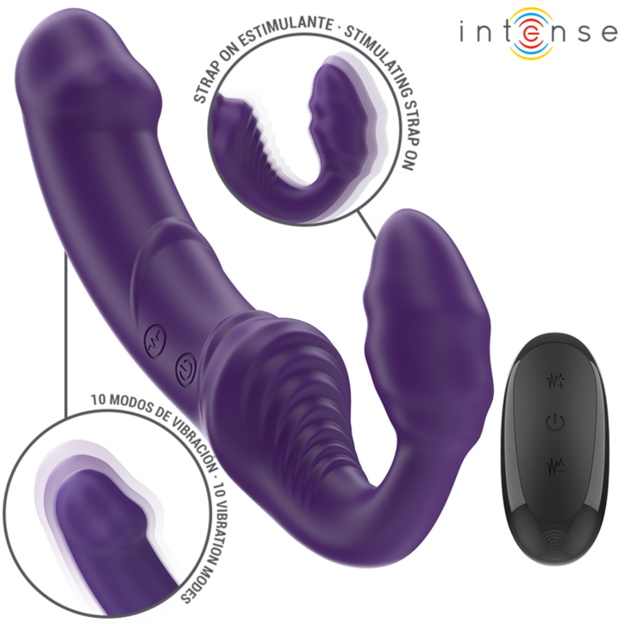 INTENSE - JILL DOUBLE VIBRATEUR 20 CM VIOLET TÉLÉCOMMANDE INTENSE - JILL DOUBLE VIBRATEUR 20 CM VIOLET TÉLÉCOMMANDE