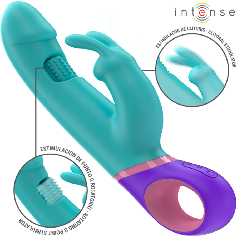 INTENSE - MONICA RABBIT VIBRADOR COM ESTIMULADOR G-SPOT ROTA