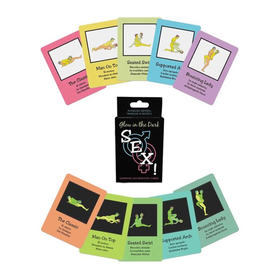 Juego de Cartas Glow in the Dark Sex! Cards Brillan en la Os
