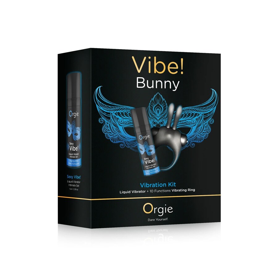 KIT VIBRATÓRIO VIBE! BUNNY ORGIE 15ML KIT VIBRATÓRIO VIBE! BUNNY ORGIE 15ML