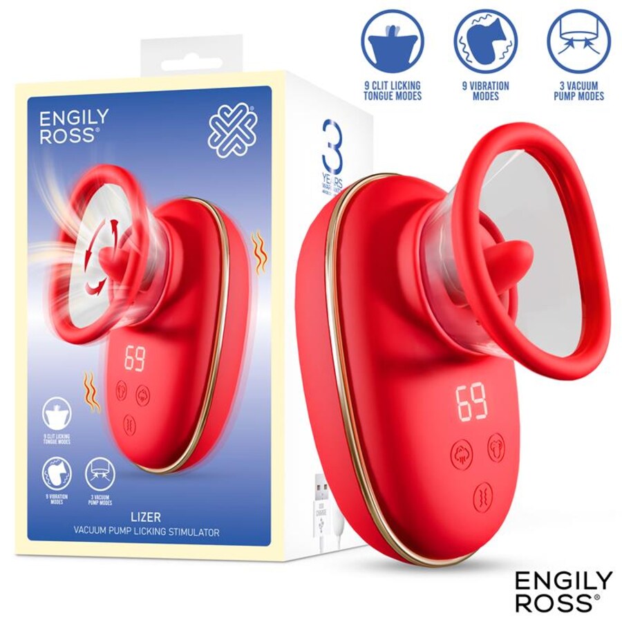 Lizer Stimolatore con Lingua Oscillante, Pompa a Vuoto e Vib
