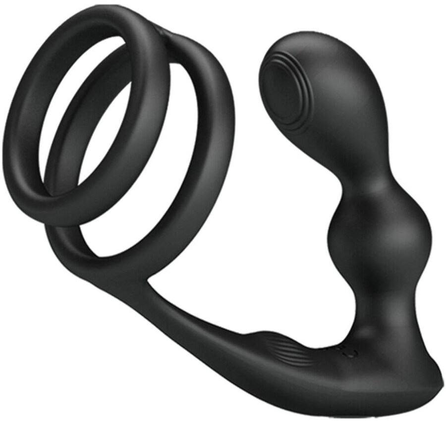 ANEL PARA PÊNIS MARSHALL COM PLUG ANAL VIBRATÓRIO COM CONTRO