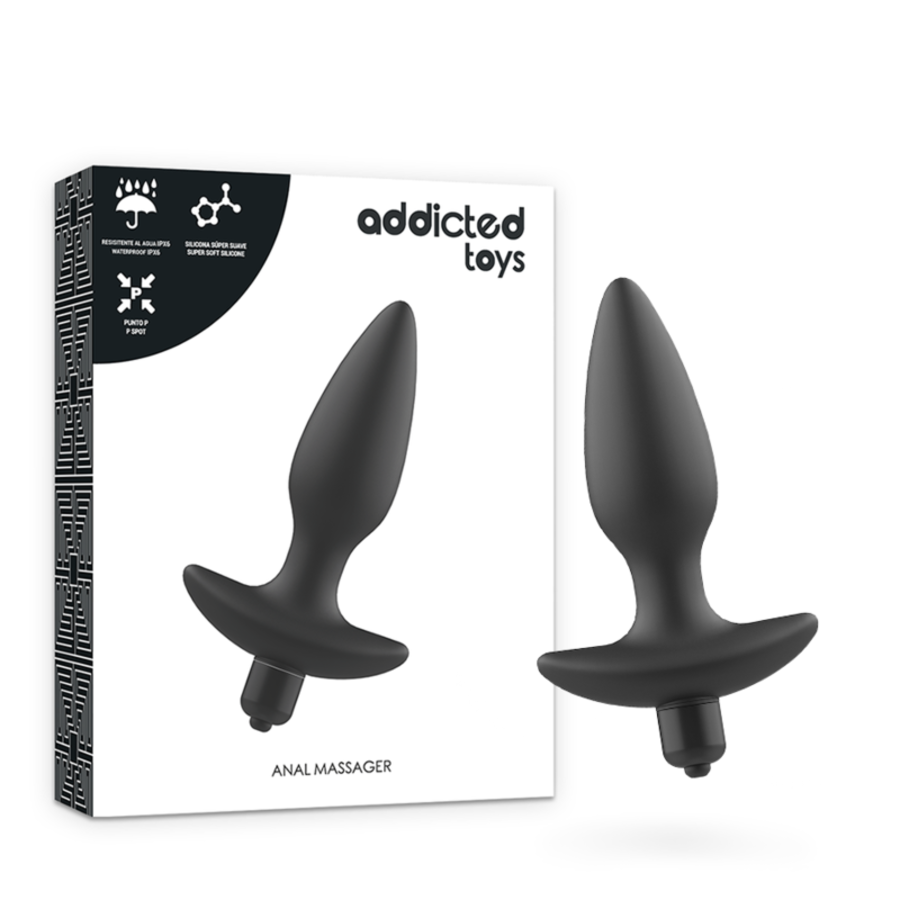 TOYS TOYS MASSAGER PLUG ANAL COM VIBRATION BLACK TOYS TOYS MASSAGER PLUG ANAL COM VIBRATION BLACK