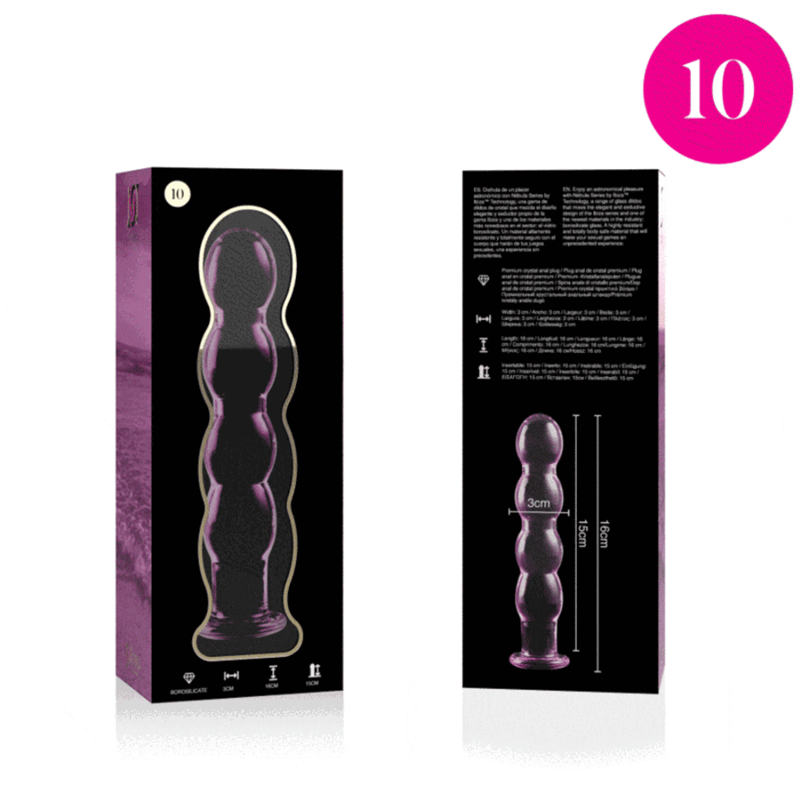 GLASS DILDO BOROSILICATE 10 1