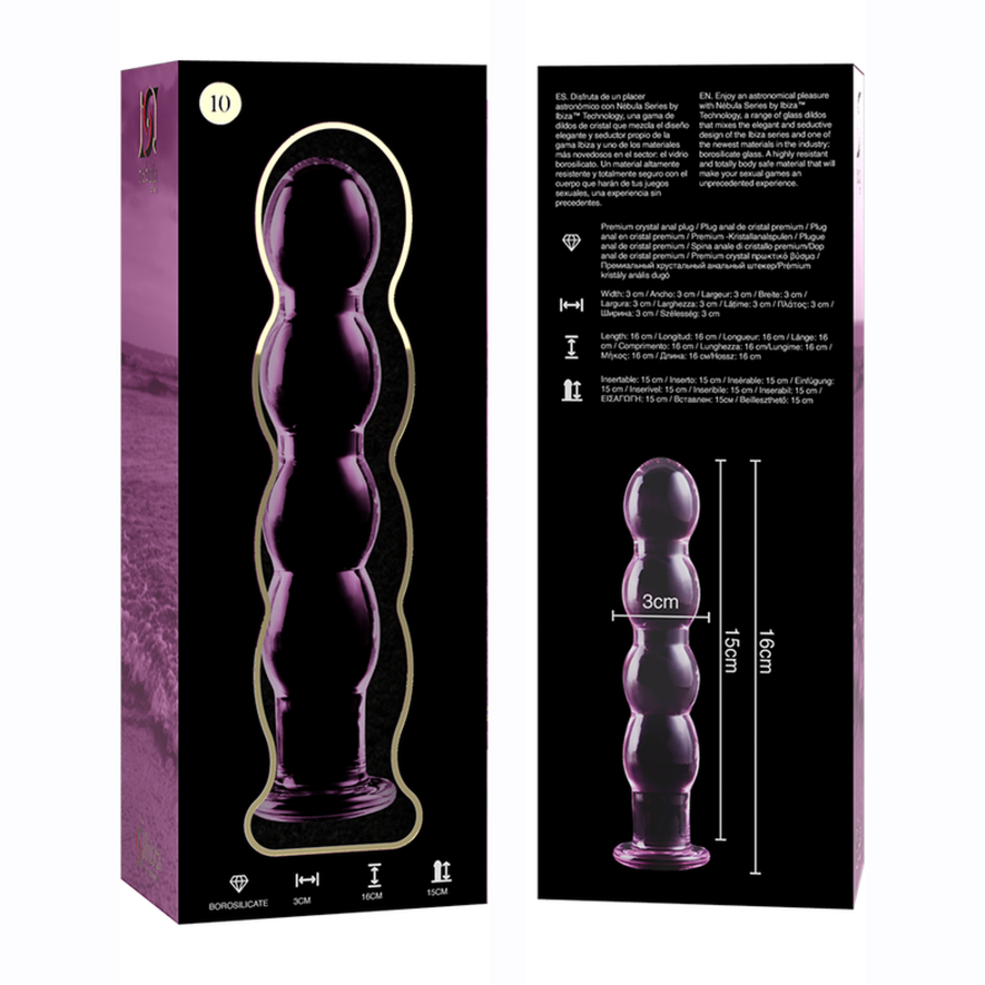 GLASS DILDO BOROSILICATE 10 9