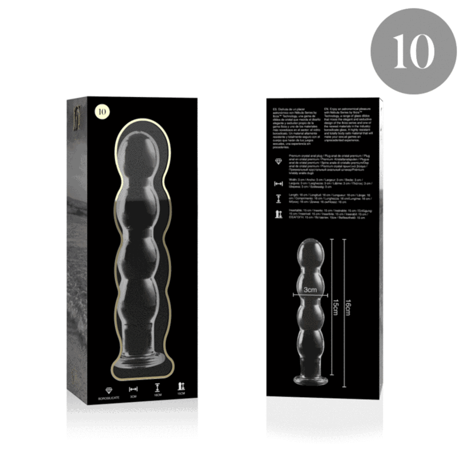 GLASS DILDO BOROSILICATE 10 2
