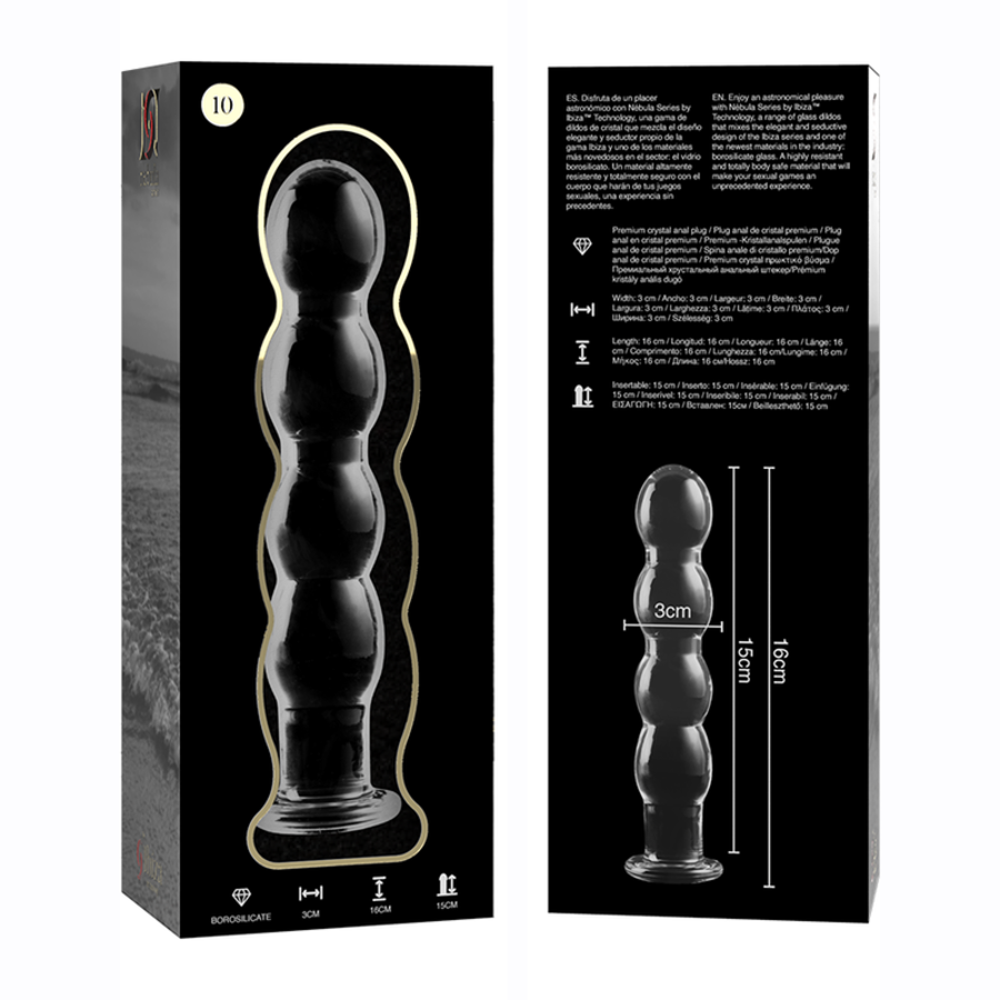 GLASS DILDO BOROSILICATE 10 10