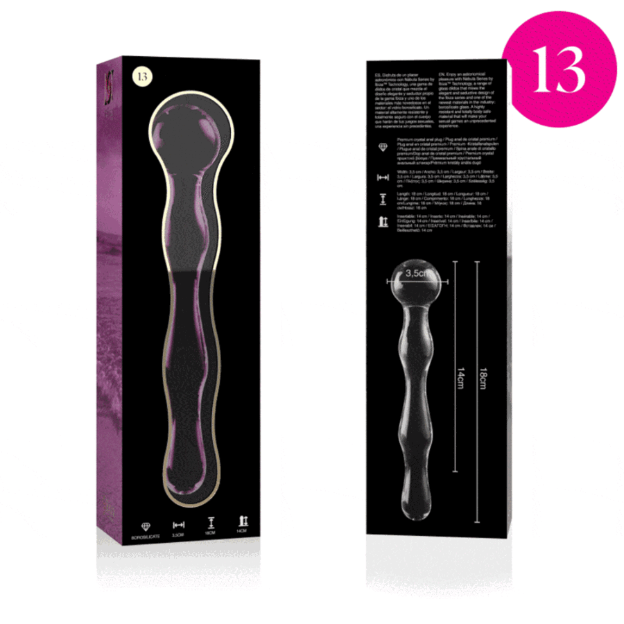 DILDO CRISTAL BOROSILICATO 13 1