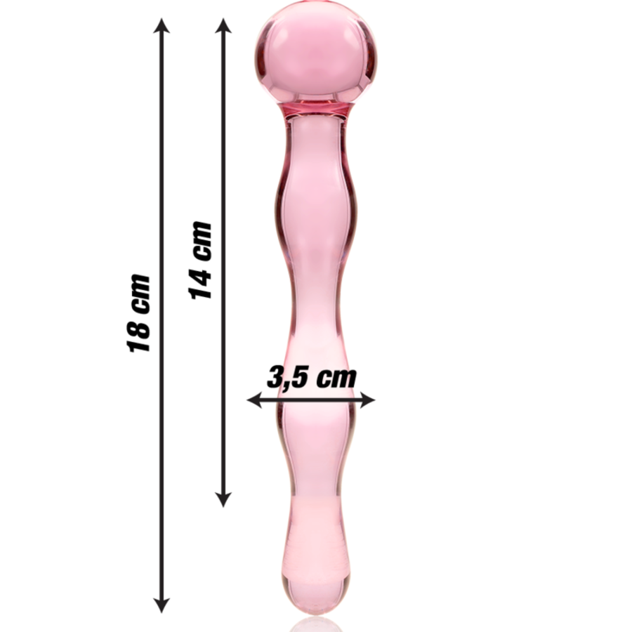 DILDO CRISTAL BOROSILICATO 13 7