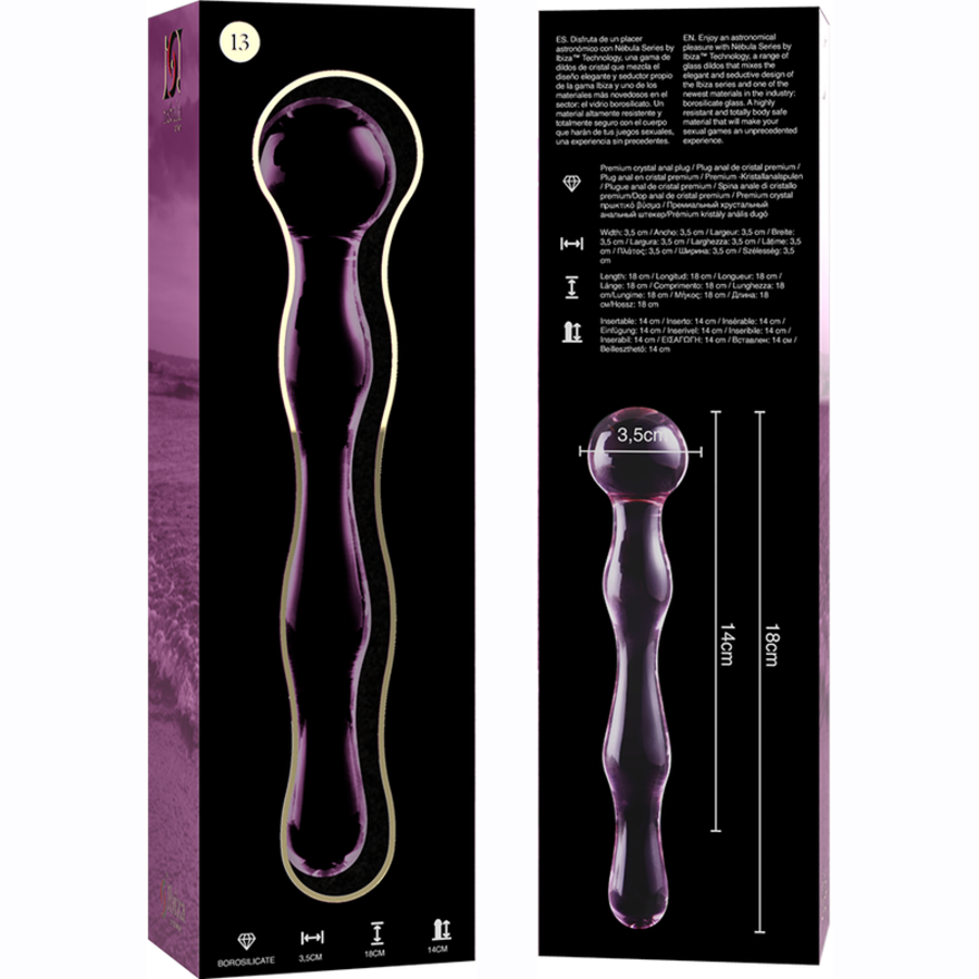 DILDO CRISTAL BOROSILICATO 13 9