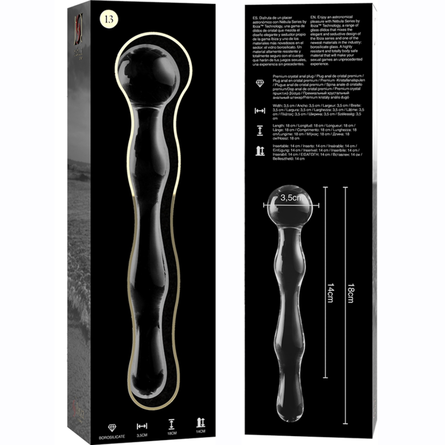 DILDO CRISTAL BOROSILICATO 13 10