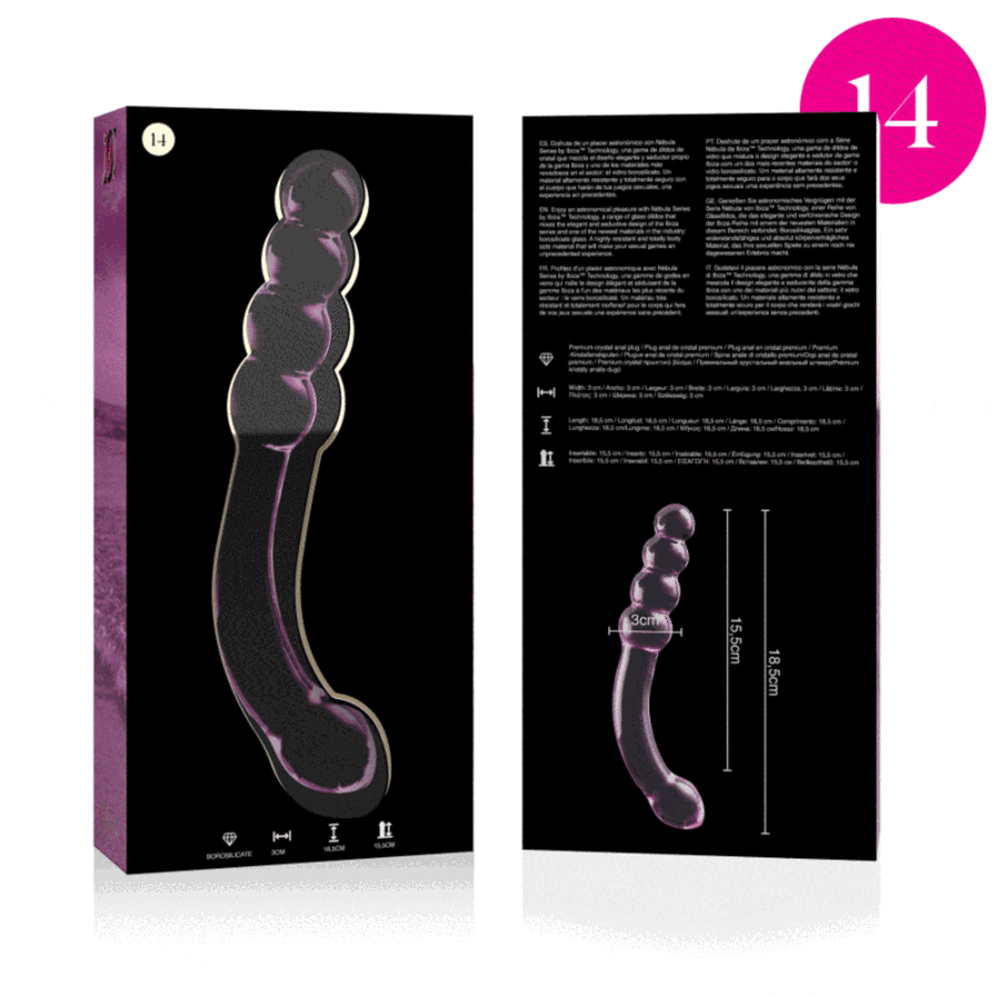 DILDO CRISTAL BOROSILICATO 14 2