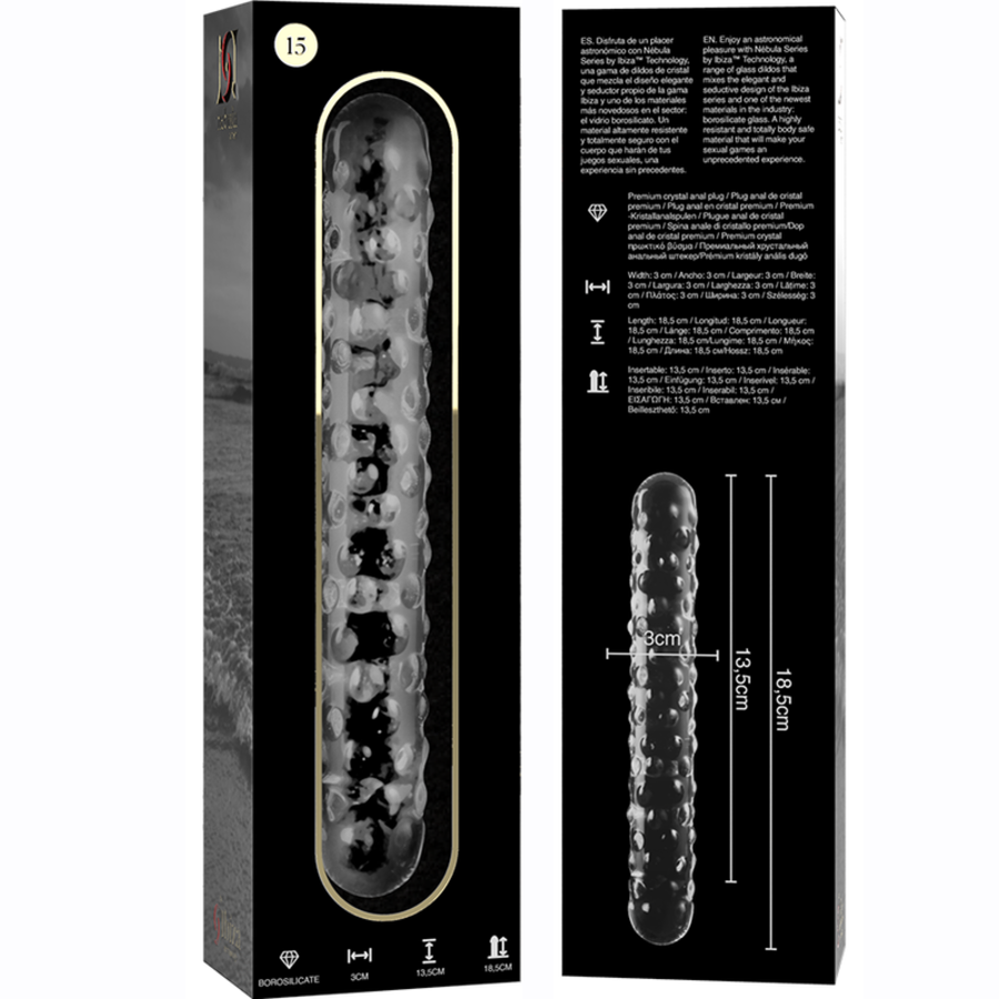 GLASS DILDO BOROSILICATE 15 10