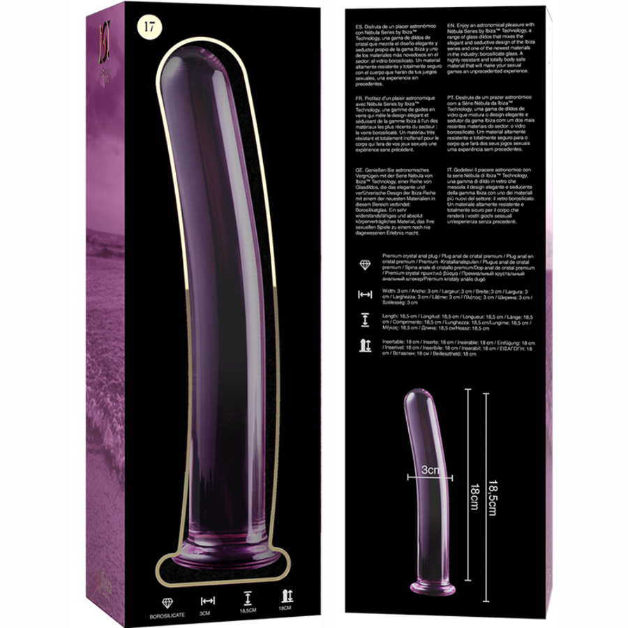 GLASS DILDO BOROSILICATE 17 9
